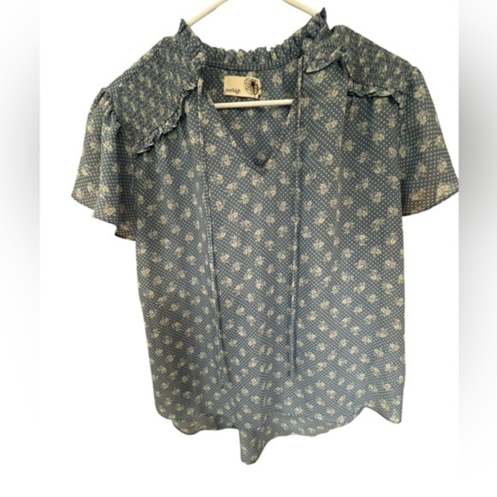 Everleigh Blue Floral Blouse